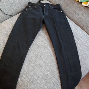 Vintage black high waisted button fly Levi's